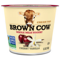 Brown Cow Yogurt, Whole Milk, Cherry Vanilla - 5.3 Ounce