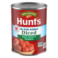 Hunt's No Salt Added Diced Tomatoes with Basil Garlic and Oregano - 14.5 Ounce 