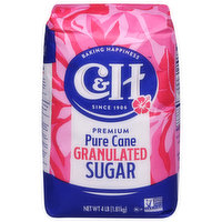 C&H Sugar, Granulated, Pure Cane, Premium - 4 Pound 