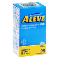 Aleve Pain Reliever/Fever Reducer, 220 mg, Caplets - 50 Each 