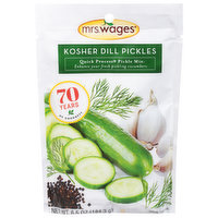 Mrs. Wages Pickle Mix, Quick Process, Kosher Dill Pickles - 6.5 Ounce 