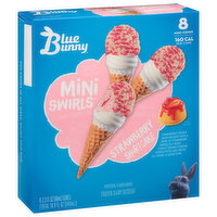 Blue Bunny Frozen Dairy Dessert, Strawberry Shortcake, Mini Cones - 8 Each