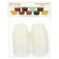 Viovia Tasting Cups with Lid, 3 Ounce - 30 Each 