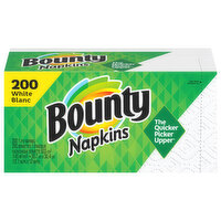 Bounty Napkins, White, 1-Ply - 200 Each 