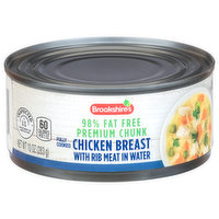 Brookshire's Chicken Breast with Rib Meat in Water, 98% Fat Free, Premium Chunk - 10 Ounce 