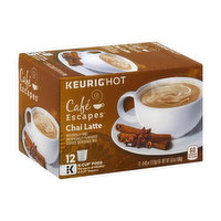 Cafe Escapes Coffee Beverage Mix, Chai Latte, K-Cup Pods - 12 Each 