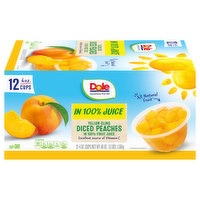 Dole Diced Peaches, Yellow Cling - 12 Each 