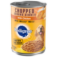 Pedigree Dog Food, Chopped Ground Dinner with Chicken - 13.2 Ounce 