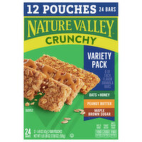 Nature Valley Granola Bars, Oats 'N Honey/Peanut Butter/Maple Brown Sugar, Crunchy, Variety Pack - 12 Each 