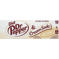 Dr Pepper Cream Soda, Diet, 12 Pack - 12 Each 