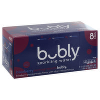 bubly Sparkling Water, Blueberry Pomegranate - 8 Each 