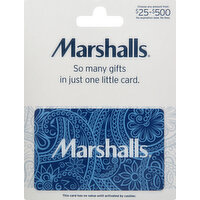 Marshalls Gift Card, Marshalls, $25-$500 - 1 Each 