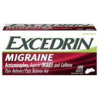 Excedrin Pain Reliever/Pain Reliever Aid, Migraine, Caplets - 100 Each 