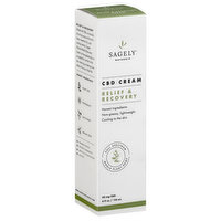 Sagely Naturals CBD Cream, Relief & Recovery - 4 Ounce 