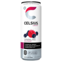 Celsius Fitness Drink, Sparkling, Wild Berry - 12 Fluid ounce 