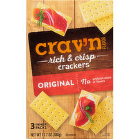 Crav'n Flavor Crackers, Original, Rich & Crisp, - 3 Each 