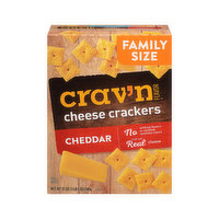 Crav'n Flavor Cheese Crackers, Cheddar, Family Size - 21 Ounce 