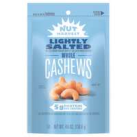 Nut Harvest Cashews, Lightly Salted, Whole - 4.75 Ounce 