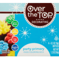 Over the Top Food Coloring Gels, Party Primary