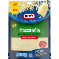 Kraft Natural Cheese, Shredded, Low-Moisture, Mozzarella - 8 Ounce 