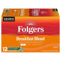 Folgers Coffee, Mild, Breakfast Blend, K-Cup Pods