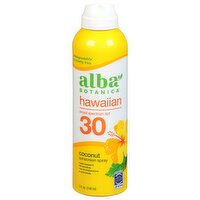 Alba Botanica Sunscreen Spray, Hawaiian, Coconut, Broad Spectrum SPF 30 - 5 Fluid ounce 