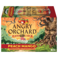 Angry Orchard Hard Fruit Cider, Peach Mango - 6 Each 