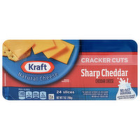 Kraft Cheddar Cheese, Sharp Cheddar, Cracker Cuts - 24 Each 