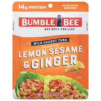 Bumble Bee Tuna, Wild Caught, Lemon Sesame & Ginger - 2.5 Ounce 