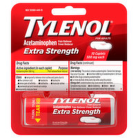 Tylenol Acetominophen, Extra Strength, 500 mg, Caplets - 10 Each 