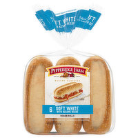 Pepperidge Farm Hoagie Rolls, with Sesame Seeds, Soft White - 6 Each 