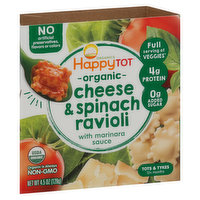 Happy Tot Cheese & Spinach Ravioli, Organic, Tots & Tykes (12+ Months) - 4.5 Ounce 