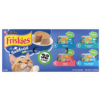 Friskies Cat Food, Seafood, Pate Favorites - 32 Each 