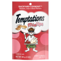 Temptations Treats for Cats, Chicken, Liver & Beef Flavors, Mix Ups - 3 Ounce 