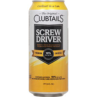 Clubtails Cocktail, Premium, The Original, Screw Driver - 1 Pint 