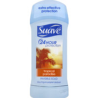 Suave Anti-Perspirant Deodorant, Invisible Solid, Tropical Paradise - 2.6 Ounce 