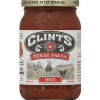Clint's Salsa, Texas, Hot - 16 Ounce