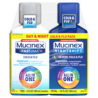 Mucinex Cold & Flu Pack, Day & Night, Maximum Strength - 2 Each 