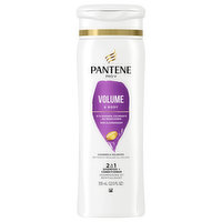 Pantene Shampoo + Conditioner, Volume & Body, 2 in 1 - 12 Fluid ounce 