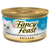Fancy Feast Cat Food, Grilled, Ocean Whitefish & Tuna Feast in Gravy - 3 Ounce 
