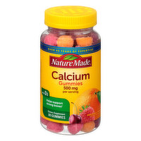 Nature Made Calcium, 500 mg, Gummies, Cherry, Orange & Strawberry - 80 Each