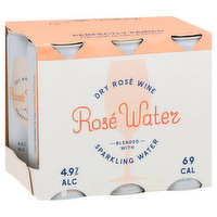 Rose Water Dry Rose Wine Blended with Sparkling Water, 6 Pack - 6 Each
