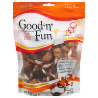 Good 'n' Fun Snacks for All Dogs, Triple Flavor, Play-Tug-Chew Rings, 4 Pack - 9.8 Each 