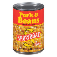 Showboat Pork & Beans in Tomato Sauce - 15 Ounce 