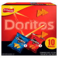 Doritos Tortilla Chips, Cool Ranch/Nacho Cheese - 10 Each 