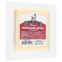 New Bridge Cheese, Horseradish Cheddar - 7 Ounce 