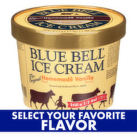 Blue Bell Ice Cream, Gold Rim Half Gallon, Assorted Flavors - 0.5 Gallon