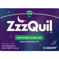 Vicks Nighttime Sleep-Aid, LiquiCaps - 12 Each 