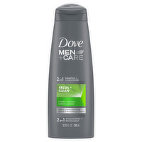 Dove Shampoo + Conditioner, 2 in 1, Fresh + Clean - 12 Fluid ounce 