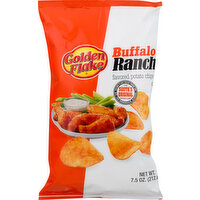 Golden Flake Potato Chips, Buffalo Ranch Flavored - 7.5 Ounce 